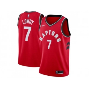 Men Nike Toronto Raptors #7 Kyle Lowry Red Stitched NBA Swingman Jersey