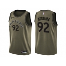 Men Nike Toronto Raptors #92 Lucas Nogueira Green Salute to Service NBA Swingman Jersey