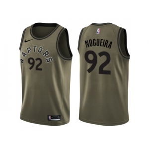 Men Nike Toronto Raptors #92 Lucas Nogueira Green Salute to Service NBA Swingman Jersey