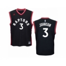 Men's Adidas Toronto Raptors #3 James Johnson Authentic Black Alternate NBA Jersey