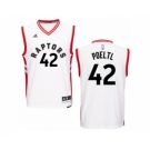 Men's Adidas Toronto Raptors #42 Jakob Poeltl Swingman White Home NBA Jersey