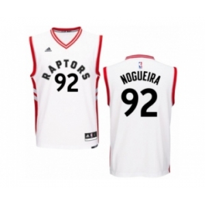 Men's Adidas Toronto Raptors #92 Lucas Nogueira Authentic White Home NBA Jersey