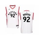 Men's Adidas Toronto Raptors #92 Lucas Nogueira Swingman White Home NBA Jersey