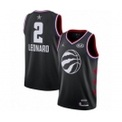 Men's Jordan Toronto Raptors #2 Kawhi Leonard Swingman Black 2019 All-Star Game Basketball Jersey