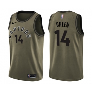 Men's Nike Toronto Raptors #14 Danny Green Swingman Green Salute to Service NBA Jersey