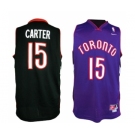 Men's Nike Toronto Raptors #15 Vince Carter Swingman Black Purple Throwback NBA Jersey