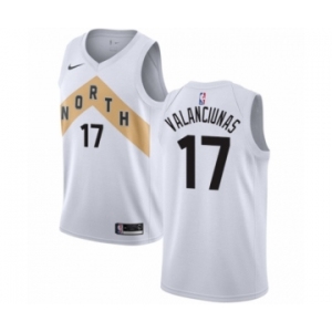Men's Nike Toronto Raptors #17 Jonas Valanciunas Swingman White NBA Jersey - City Edition