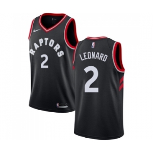 Men's Nike Toronto Raptors #2 Kawhi Leonard Swingman Black NBA Jersey Statement Edition