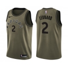 Men's Nike Toronto Raptors #2 Kawhi Leonard Swingman Green Salute to Service NBA Jersey