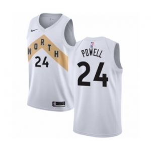 Men's Nike Toronto Raptors #24 Norman Powell Swingman White NBA Jersey - City Edition