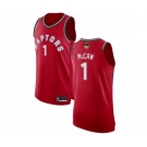 Men's Toronto Raptors #1 Patrick McCaw Authentic Red 2019 Basketball Finals Bound Jersey - Icon Edition