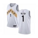 Men's Toronto Raptors #1 Patrick McCaw Authentic White Basketball Jersey - City Edition