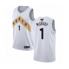 Men's Toronto Raptors #1 Tracy Mcgrady Authentic White 2019 Basketball Finals Bound Jersey - City Edition