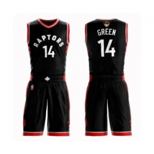 Men's Toronto Raptors #14 Danny Green Swingman Black 2019 Basketball Finals Bound Suit Jersey Statement Edition