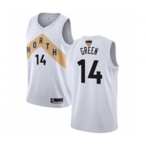 Men's Toronto Raptors #14 Danny Green Swingman White 2019 Basketball Finals Bound Jersey - City Edition