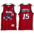 Men's Toronto Raptors #15 Vince Carter 1998-99 Red Hardwood Classics Soul Swingman Throwback Jersey