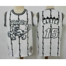 Men's Toronto Raptors #15 Vince Carter 1998-99 White Silver Hardwood Classics Soul Swingman Throwback Jersey