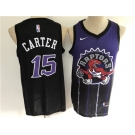 Men's Toronto Raptors #15 Vince Carter Authentic Black Salute Edition 2021 New Basketball Jersey