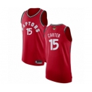 Men's Toronto Raptors #15 Vince Carter Authentic Red 2019 Basketball Finals Bound Jersey - Icon Edition