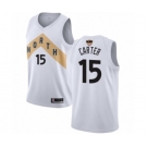 Men's Toronto Raptors #15 Vince Carter Authentic White 2019 Basketball Finals Bound Jersey - City Edition