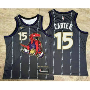 Men's Toronto Raptors #15 Vince Carter Black 2024 City Edition AU Stitched Jersey