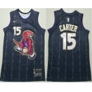 Men's Toronto Raptors #15 Vince Carter Black 2024 City Edition Swingman Sponsor Stitched Jersey