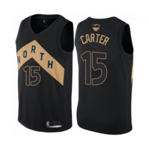 Men's Toronto Raptors #15 Vince Carter Swingman Black 2019 Basketball Finals Bound Jersey - City Edition