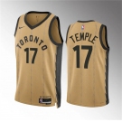 Men's Toronto Raptors #17 Garrett Temple Gold 2023-24 City Edition Stitched Basketball Jersey