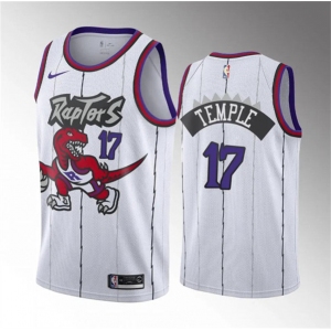 Men's Toronto Raptors #17 Garrett Temple White Classic Edition Stitched Basketball Jersey