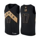 Men's Toronto Raptors #17 Jeremy Lin Swingman Black 2019 Basketball Finals Bound Jersey - City Edition