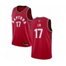 Men's Toronto Raptors #17 Jeremy Lin Swingman Red 2019 Basketball Finals Bound Jersey - Icon Edition