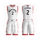 Men's Toronto Raptors #2 Kawhi Leonard Authentic White 2019 Basketball Finals Bound Suit Jersey - Association Edition