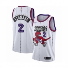 Men's Toronto Raptors #2 Kawhi Leonard Authentic White Hardwood Classics Basketball Jersey