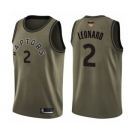 Men's Toronto Raptors #2 Kawhi Leonard Swingman Green Salute to Service 2019 Basketball Finals Bound Jersey