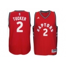 Men's Toronto Raptors #2 P. J. Tucker adidas Red Player Swingman Road Jersey