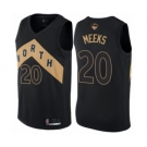 Men's Toronto Raptors #20 Jodie Meeks Authentic Black 2019 Basketball Finals Bound Jersey - City Edition