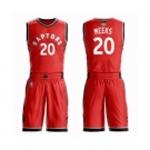 Men's Toronto Raptors #20 Jodie Meeks Authentic Red 2019 Basketball Finals Bound Suit Jersey - Icon Edition