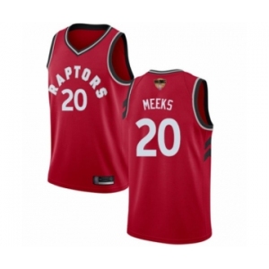 Men's Toronto Raptors #20 Jodie Meeks Swingman Red 2019 Basketball Finals Bound Jersey - Icon Edition