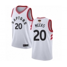 Men's Toronto Raptors #20 Jodie Meeks Swingman White 2019 Basketball Finals Bound Jersey - Association Edition