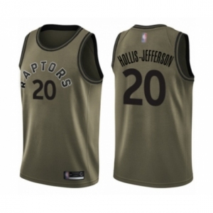 Men's Toronto Raptors #20 Rondae Hollis-Jefferson Swingman Green Salute to Service Basketball Jersey