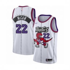 Men's Toronto Raptors #22 Patrick McCaw Authentic White Hardwood Classics Basketball Jersey