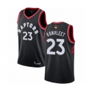 Men's Toronto Raptors #23 Fred VanVleet Authentic Black 2019 Basketball Finals Bound Jersey Statement Edition