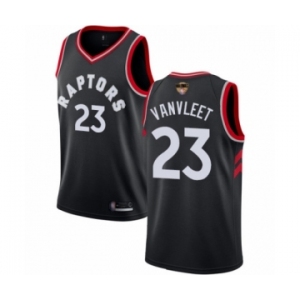 Men's Toronto Raptors #23 Fred VanVleet Authentic Black 2019 Basketball Finals Bound Jersey Statement Edition