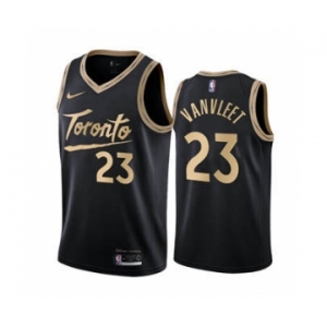 Men's Toronto Raptors #23 Fred VanVleet Black City Edition New Uniform 2020-21 Stitched Basketball Jersey