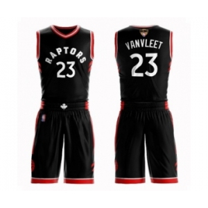 Men's Toronto Raptors #23 Fred VanVleet Swingman Black 2019 Basketball Finals Bound Suit Jersey Statement Edition