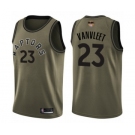 Men's Toronto Raptors #23 Fred VanVleet Swingman Green Salute to Service 2019 Basketball Finals Bound Jersey