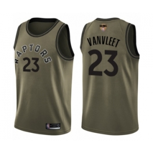 Men's Toronto Raptors #23 Fred VanVleet Swingman Green Salute to Service 2019 Basketball Finals Bound Jersey