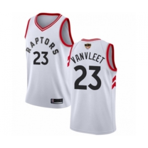 Men's Toronto Raptors #23 Fred VanVleet Swingman White 2019 Basketball Finals Bound Jersey - Association Edition