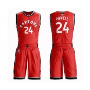 Men's Toronto Raptors #24 Norman Powell Authentic Red 2019 Basketball Finals Bound Suit Jersey - Icon Edition