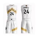 Men's Toronto Raptors #24 Norman Powell Authentic White 2019 Basketball Finals Bound Suit Jersey - City Edition